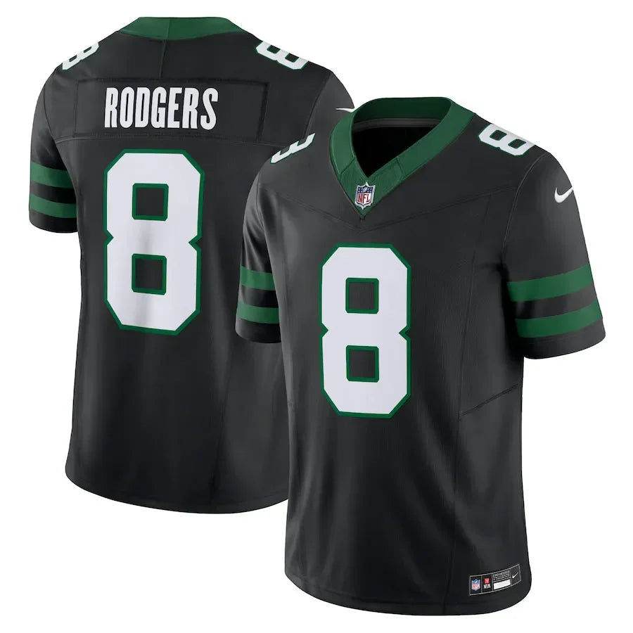 NFL New York Jets Black Aaron Rodgers 8 Legacy Go Jersey