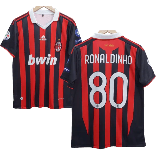Ac Milan Ronaldinho Embroidery Retrô Jersey – Collection Go Jersey