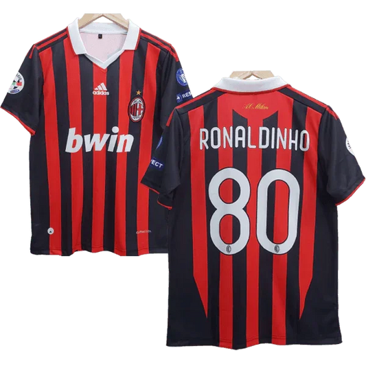 Ac Milan Ronaldinho Embroidery Retrô Jersey – Collection Go Jersey