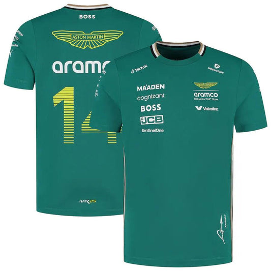 Aston Martin Aramco Cognizant F1 2025 Fernando Alonso Team Driver Formula 1 F1 Formula One Go Jersey