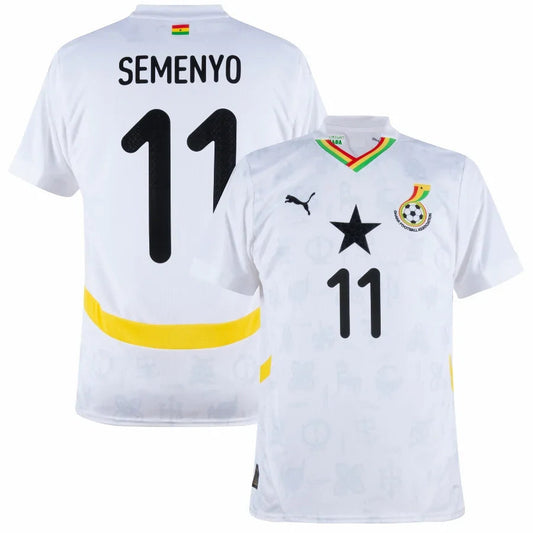 Ghana Semenyo 11 Home Fan Jersey 2025/26 Go Jersey