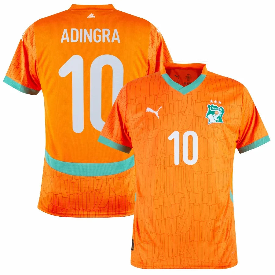 Ivory Coast Adingra 10 Home Fan Jersey 2025/26 Go Jersey