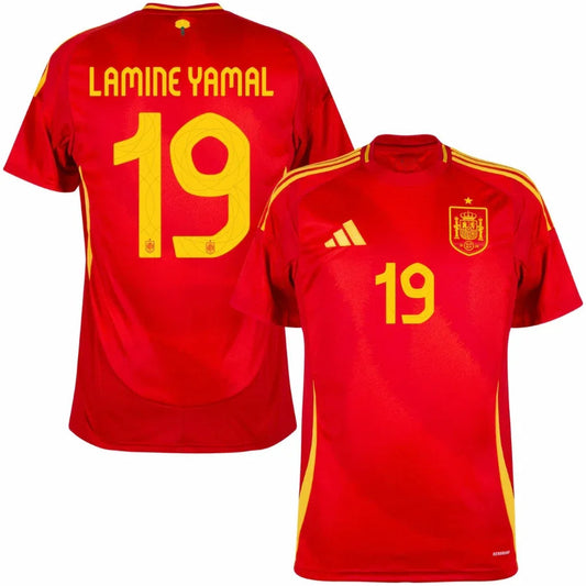 Spain Lamine Yamal 19 Home Fan Jersey 2025/26 Go Jersey