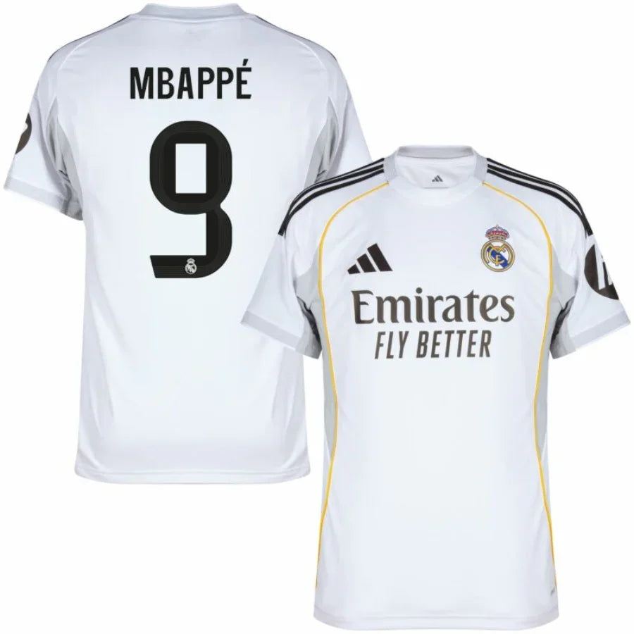 Real Madrid Mbappé 9 Home Fan Jersey 2025/26 Go Jersey