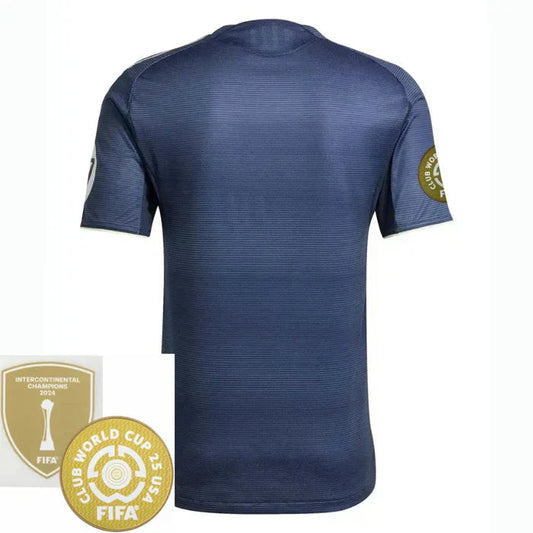 Real Madrid Away Fan Jersey 2025/26 - Patch 2025 Club World Cup + FIFA Intercontinental Champions Go Jersey