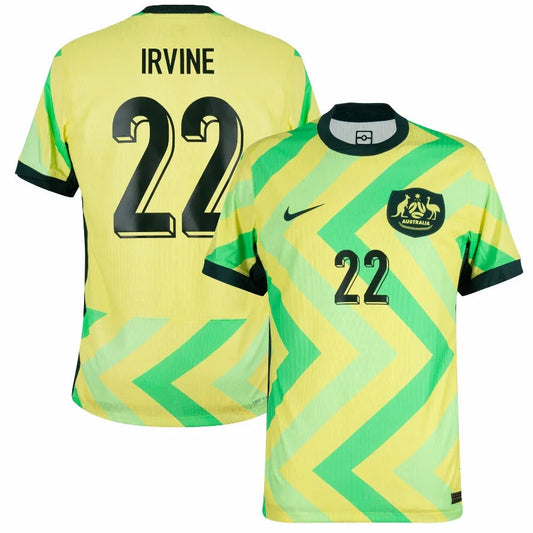 Australia Irvine 22 Home Fan Jersey 2025/26 Go Jersey