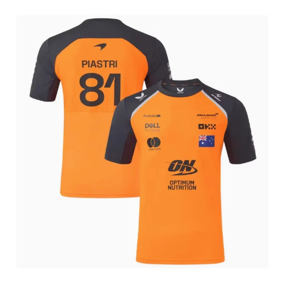 McLaren Piastri 81 2025 Team Set Up T-Shirt Formula 1 F1 Formula One Go Jersey