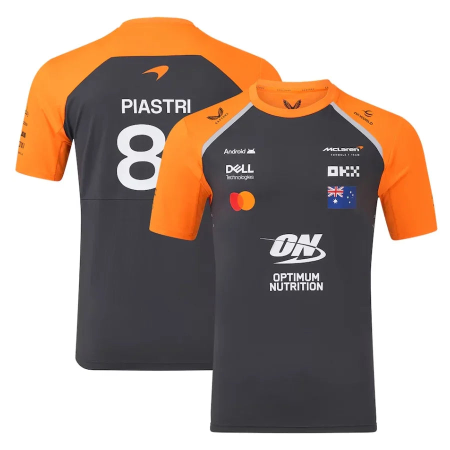 McLaren Piastri 81 2025 Team Set Up T-Shirt Formula 1 F1 Formula One Go Jersey