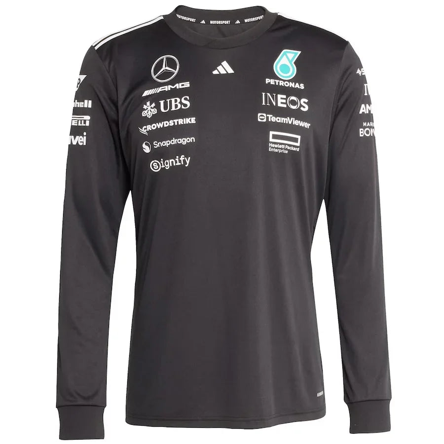 Mercedes-AMG Petronas F1 Team Long Sleeve Jersey – Black Formula 1 F1 Formula One Go Jersey