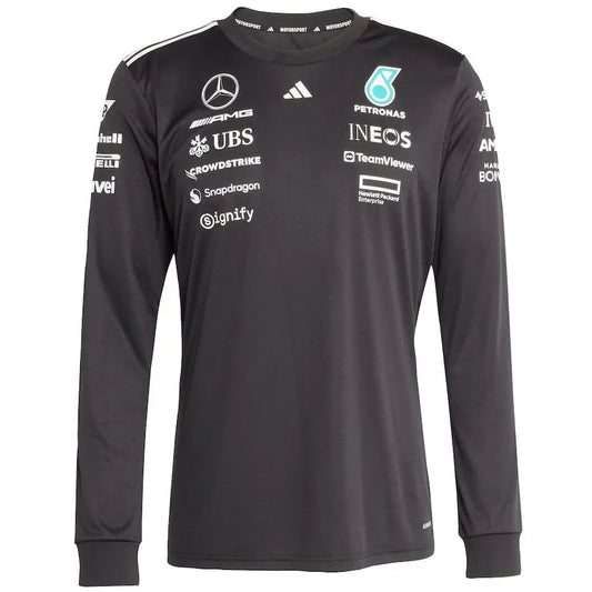 Mercedes-AMG Petronas F1 Team Long Sleeve Jersey – Black Formula 1 F1 Formula One Go Jersey