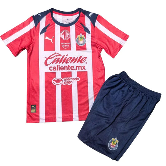 Kids Kit Chivas de Guadalajara Home Fan Jersey 2025/26 Go Jersey