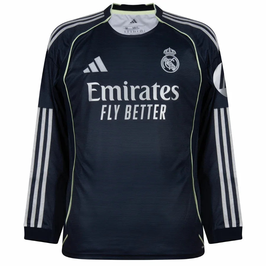 Real Madrid Away Long Sleeve Fan Jersey 2025/26 Go Jersey