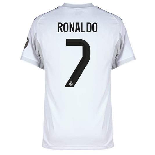 Real Madrid Ronaldo 7 Home Fan Jersey 2025/26 FIFA Intercontinental Champions Patch Go Jersey
