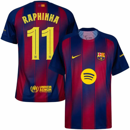 Barcelona Home Raphinha 11 Home Fan Jersey 2025/26 Go Jersey