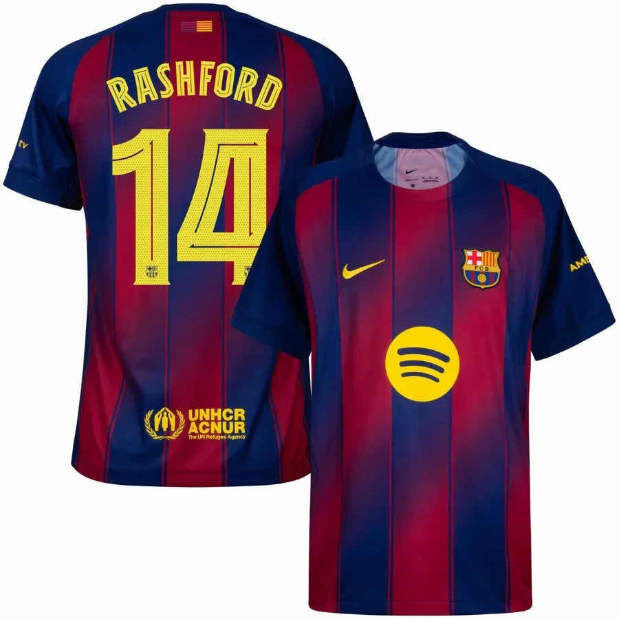 Barcelona Home Rashford 14 Home Fan Jersey 2025/26 Go Jersey