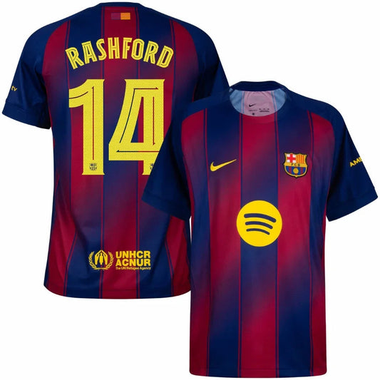 Barcelona Home Rashford 14 Home Fan Jersey 2025/26 Go Jersey