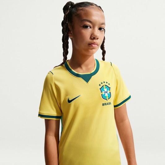 Kids kit Brazil Home Fan Jersey Shirt 2026-2027 Go Jersey