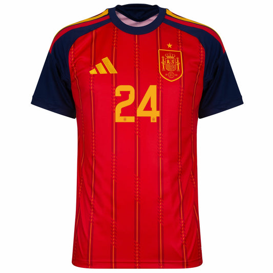 Spain Home Cucurella 24 Fan Jersey 2026-2027 World Cup Go Jersey