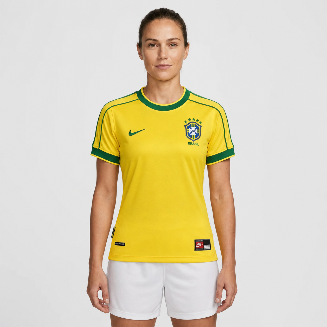 Jersey Brazil 1998 Home Retro Women Go Jersey