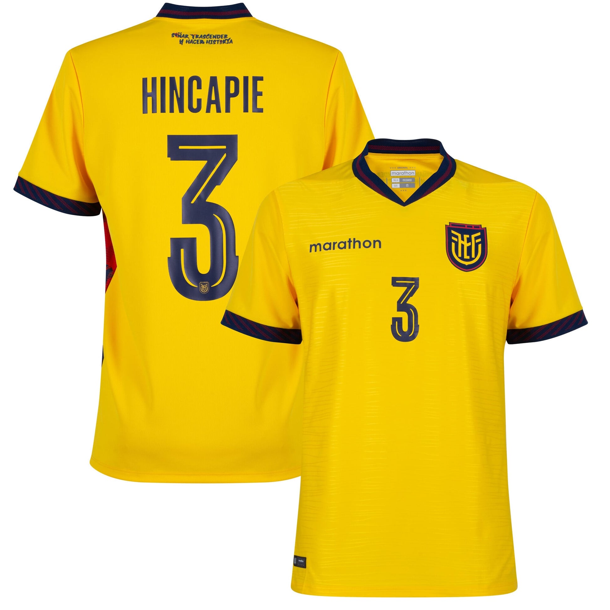 Ecuador Home Hincapie 3 Fan Jersey Shirt 2026-2027 Go Jersey
