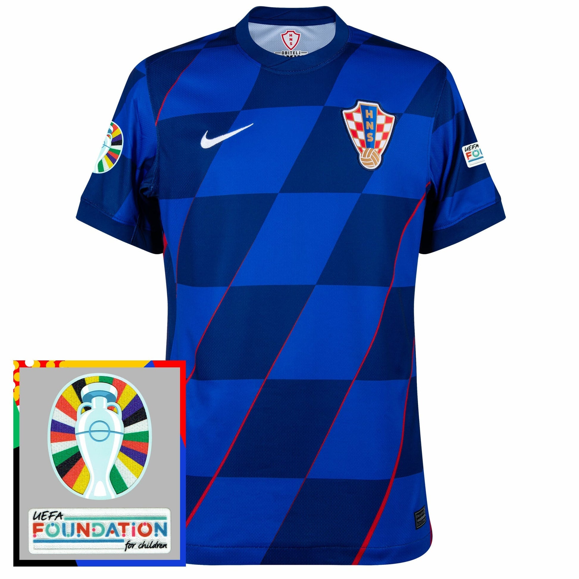 Croatia Away Fan Jersey Shirt 2024-2025 incl. Euro 2024 & Foundation Tournament Patches Go Jersey