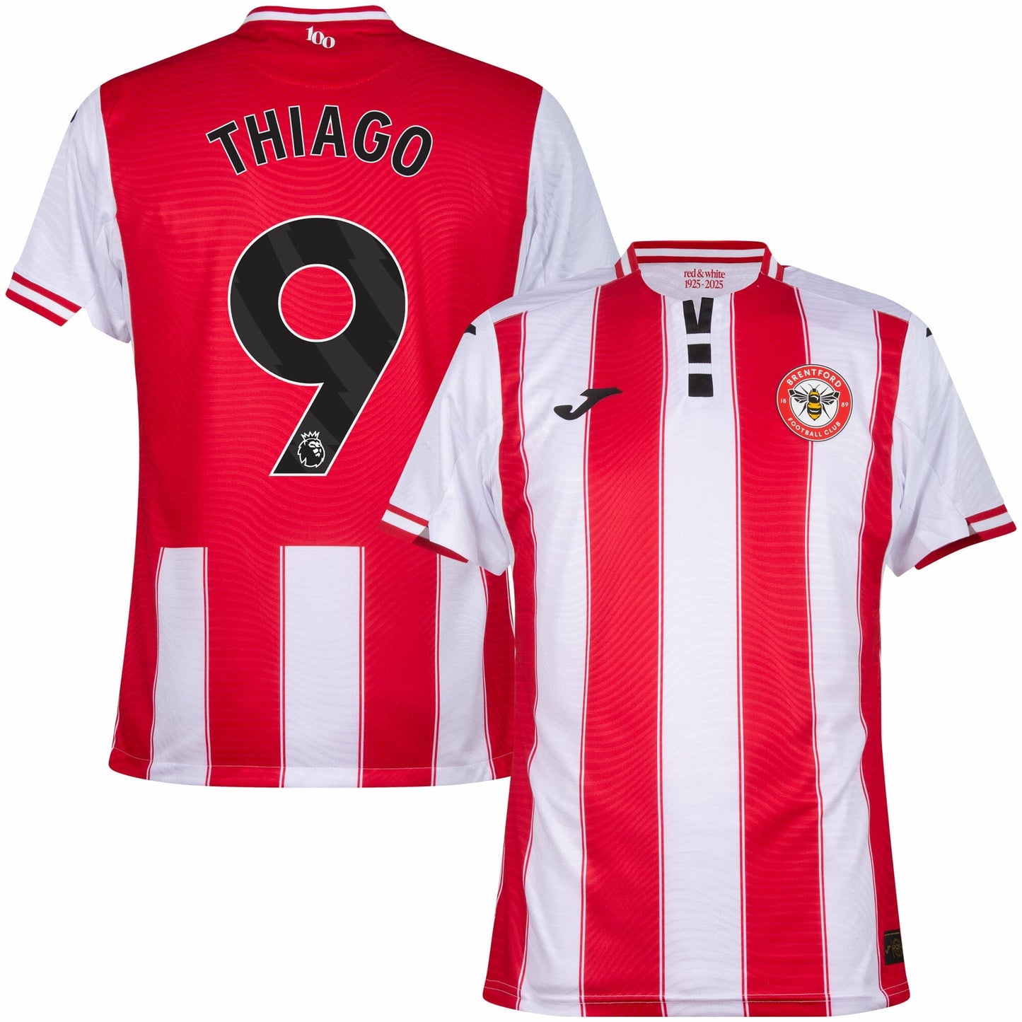 Brentford Home Thiago 9 Fan Jersey Shirt 2025-2026 (Premier League) Go Jersey