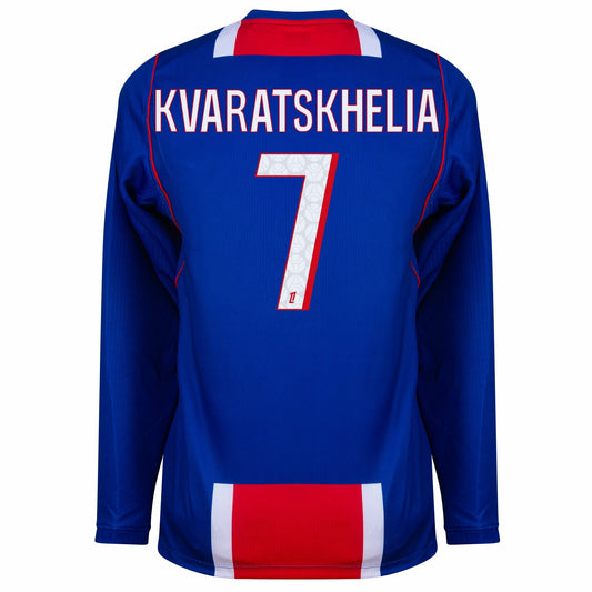 PSG Paris Saint Germain Home Kvaratskhelia 7 L/S Fan Jersey 2026-2027 Go Jersey