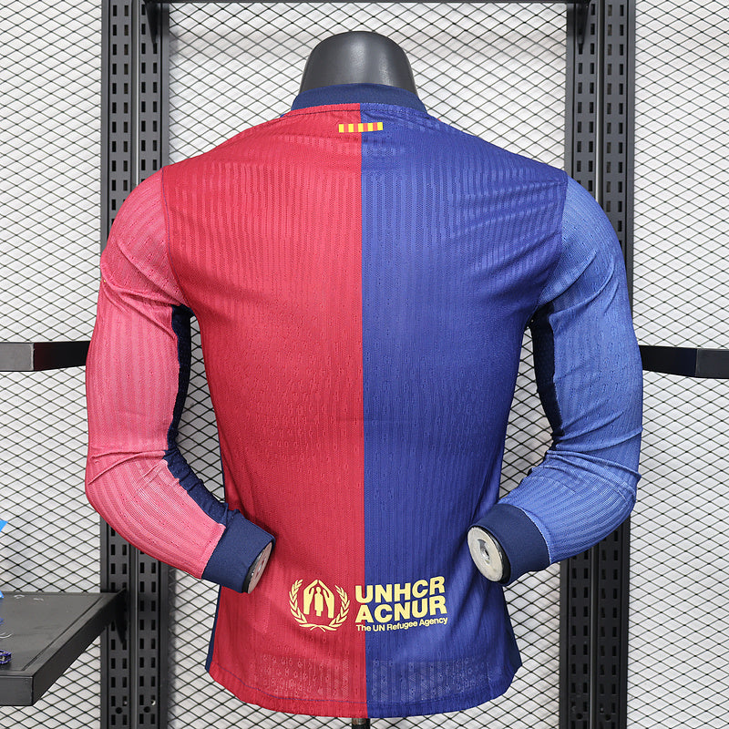 Barcelona Home Player Jersey X Travis Scott - Long Sleeve Go Jersey