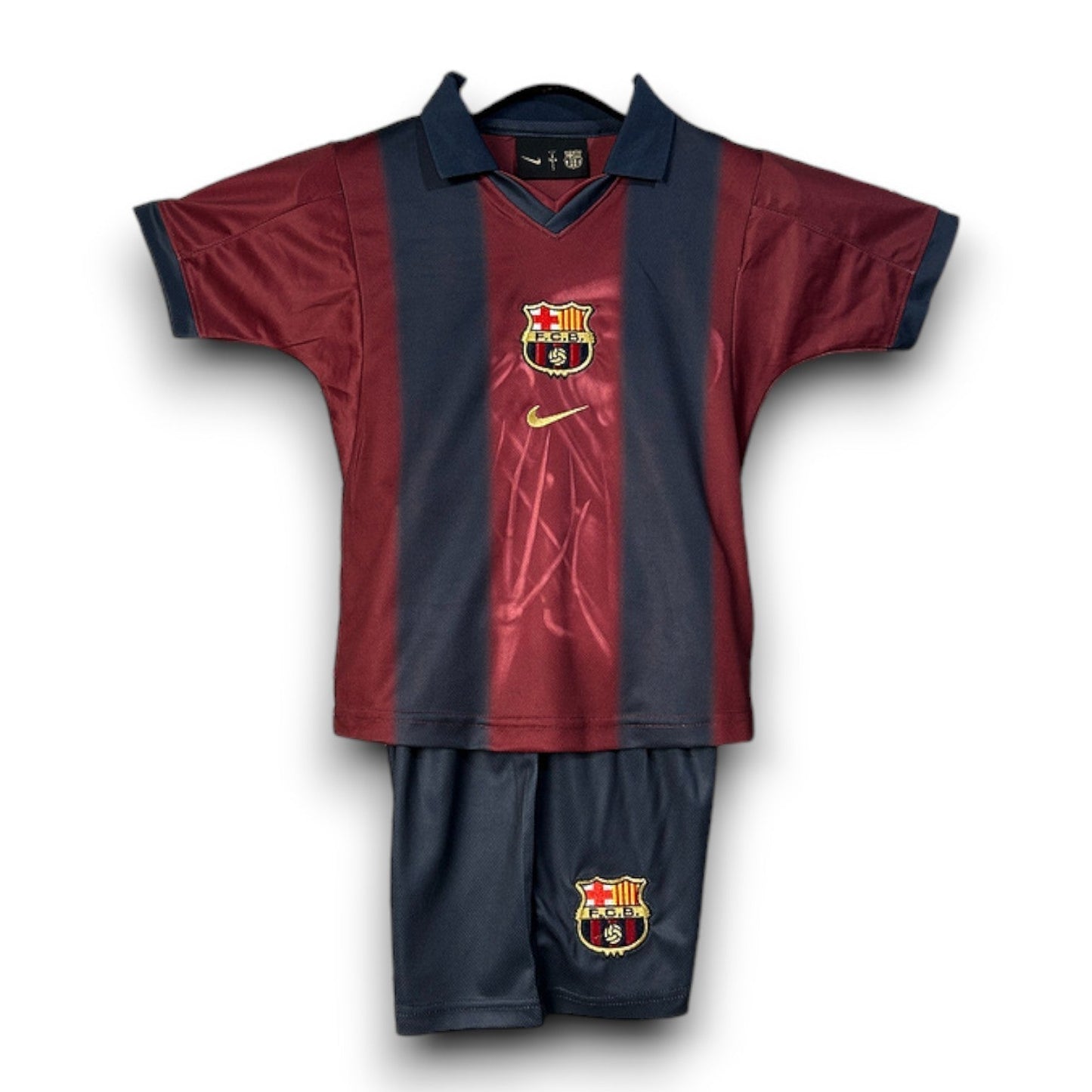 Kids Travis Scott x FC Barcelona Retro Kit 2000/01 Home Skeleton Go Jersey