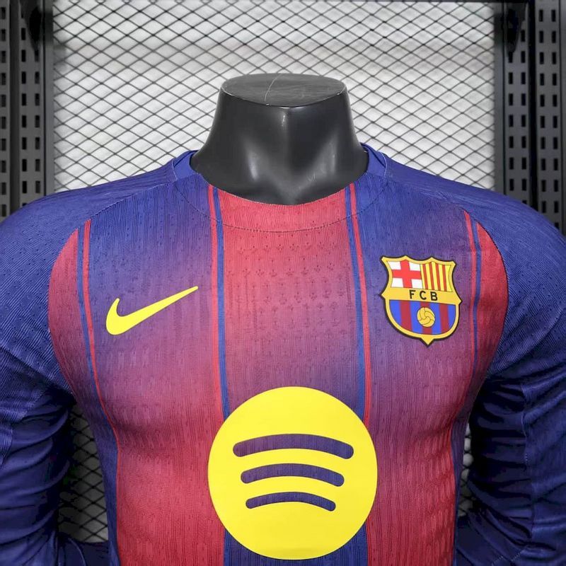 Barcelona 25/26 Home Player Jersey - Long Sleeve Go Jersey