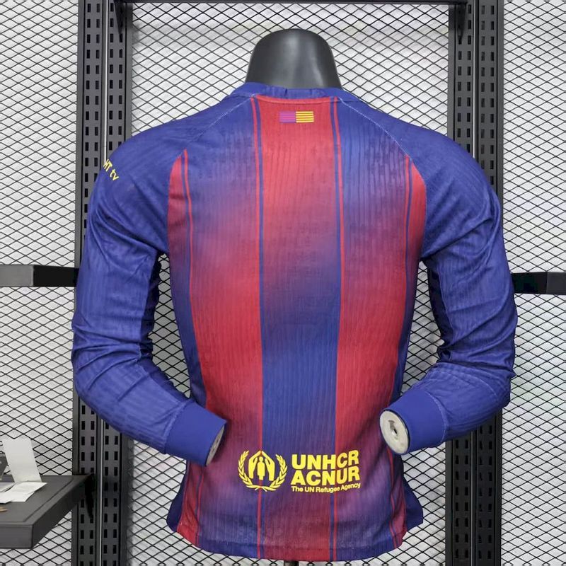 Barcelona 25/26 Home Player Jersey - Long Sleeve Go Jersey