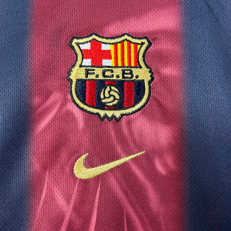 Kids Travis Scott x FC Barcelona Retro Kit 2000/01 Home Skeleton Go Jersey