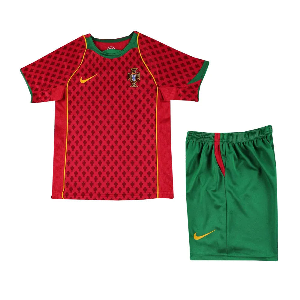 Kids Retro Portugal Home Jersey 2004 Go Jersey