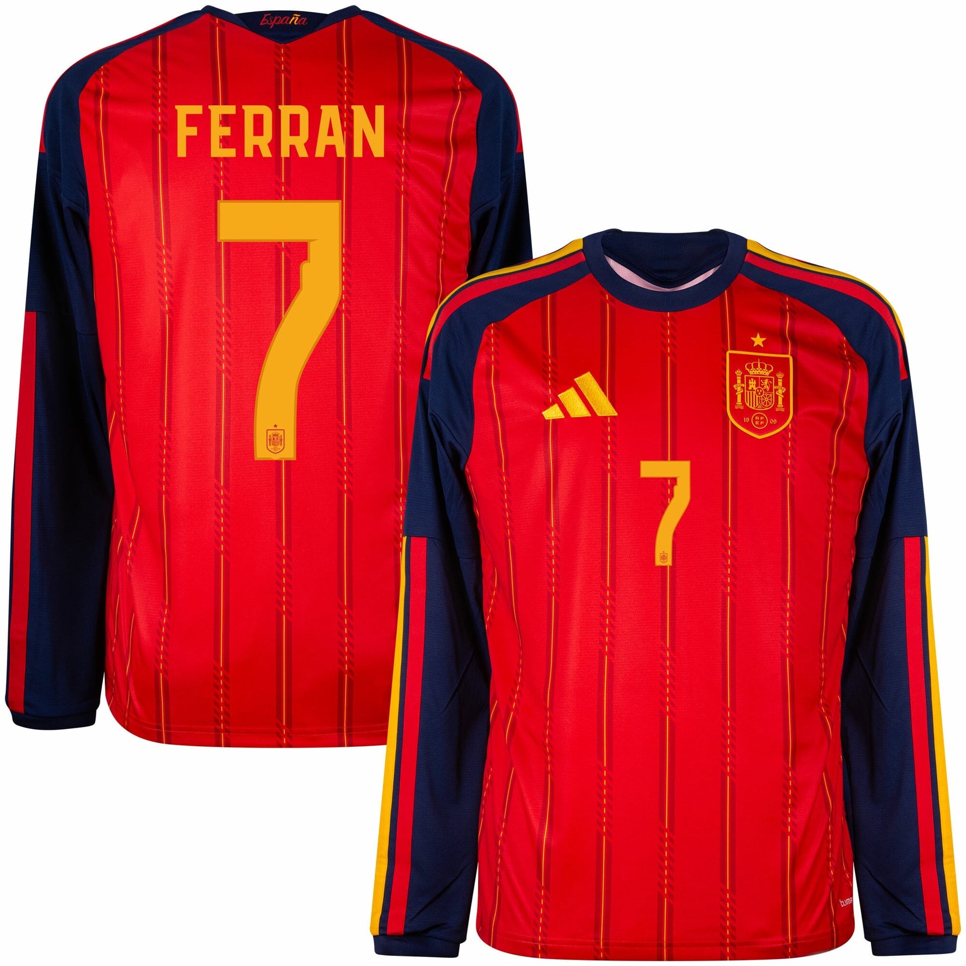 Spain Home Ferran 7 L/S Fan Jersey World Cup 2026 GoJersey