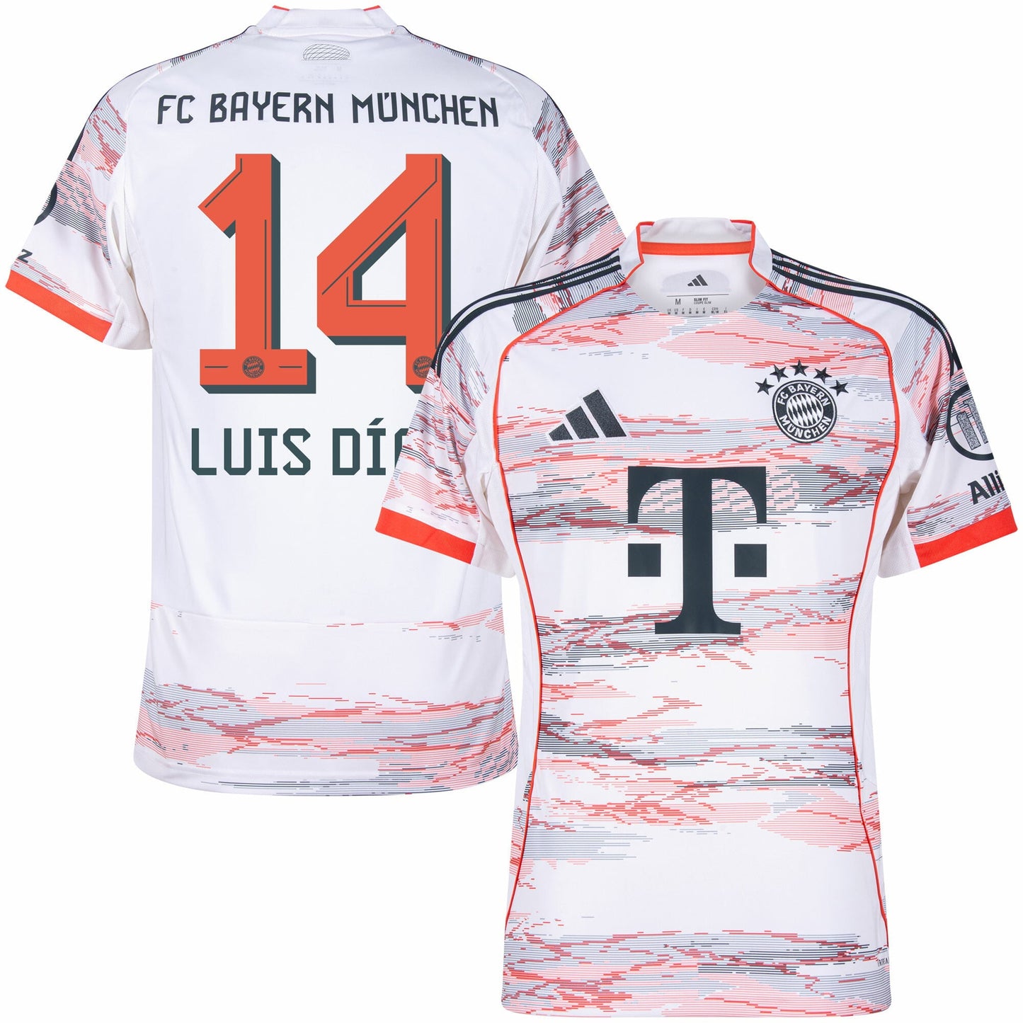 Bayern Munich Away Luis Díaz 14 Fan Jersey Shirt 2025-2026 GoJersey
