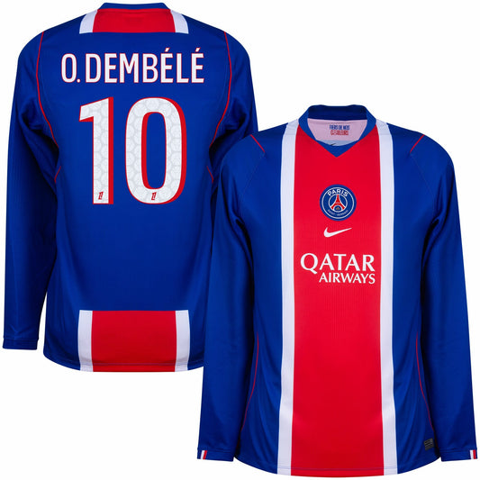 PSG Paris Saint Germain Home O.Dembélé 10 L/S Fan Jersey 2026-2027 Go Jersey