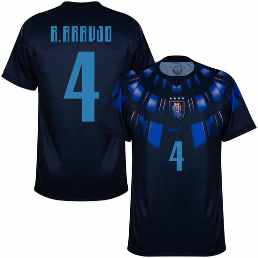 Uruguay Away R. Araujo 4 Fan Jersey Shirt 2026-2027 (Fan Style Printing) Go Jersey