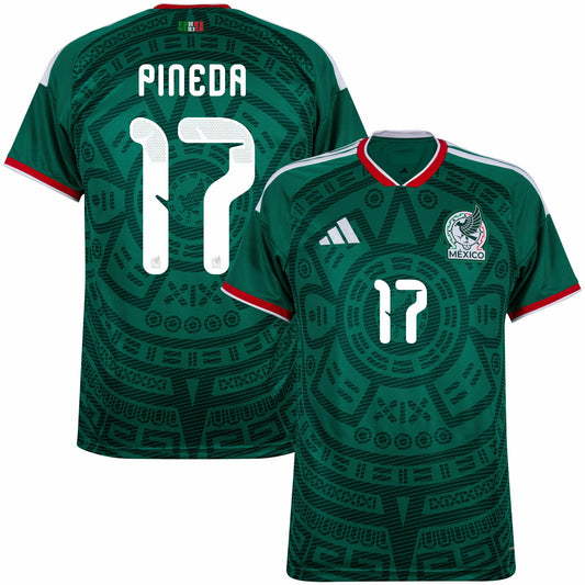 Mexico Home Fan Jersey Pineda 17 Shirt 2026-2027 GoJersey