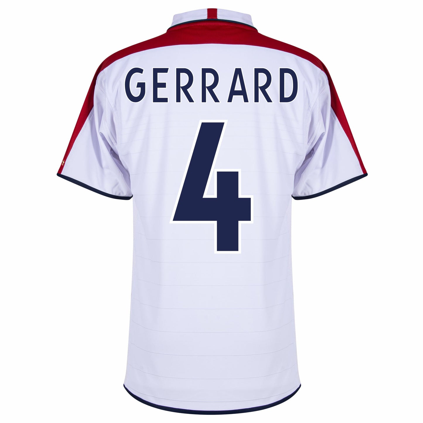 England Retro Home Gerrard 4 Shirt 2004-2005 Go Jersey