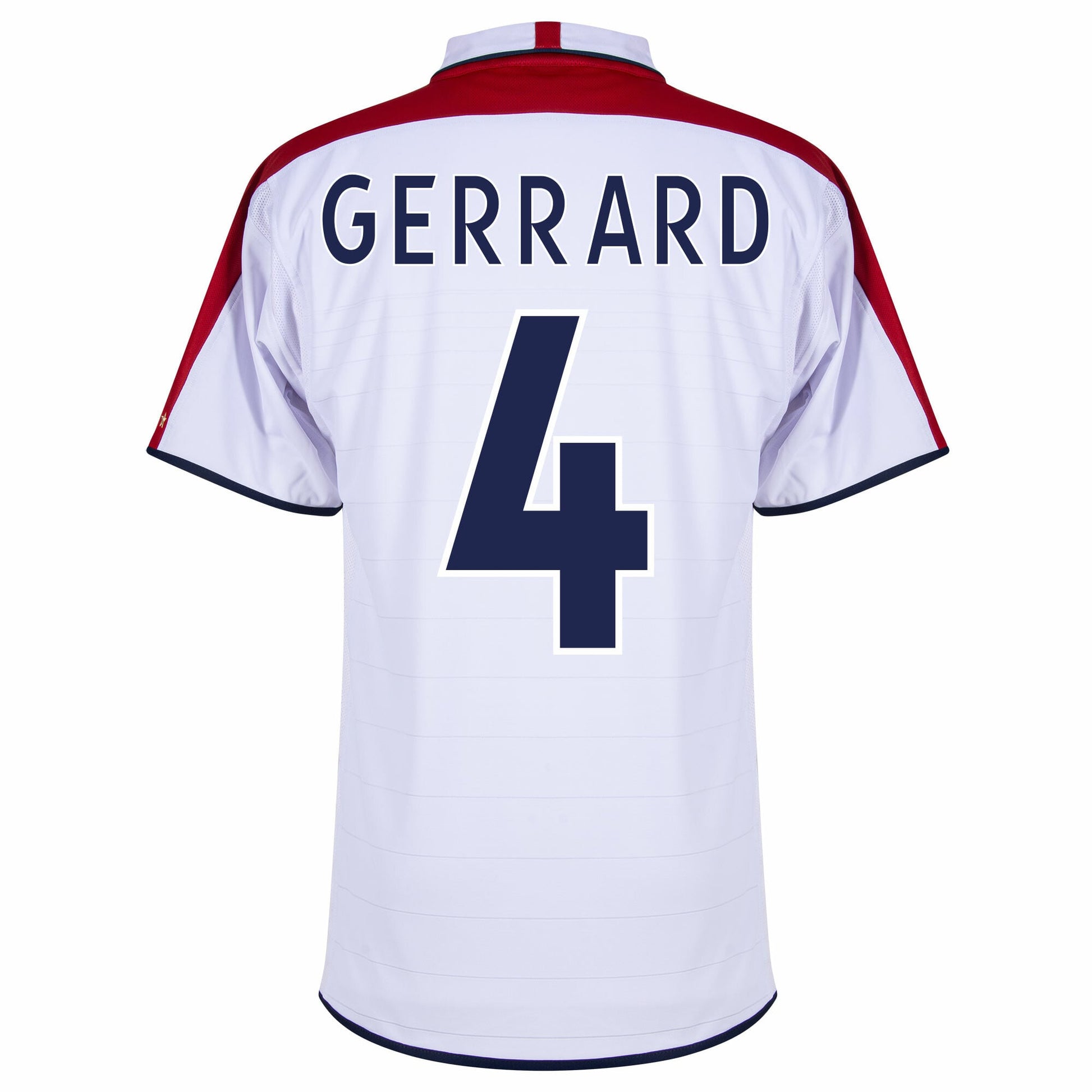 England Retro Home Gerrard 4 Shirt 2004-2005 Go Jersey