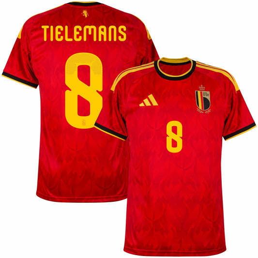 Belgium Home Fan Jersey Tielemans 8 Shirt 2026-2027 GoJersey