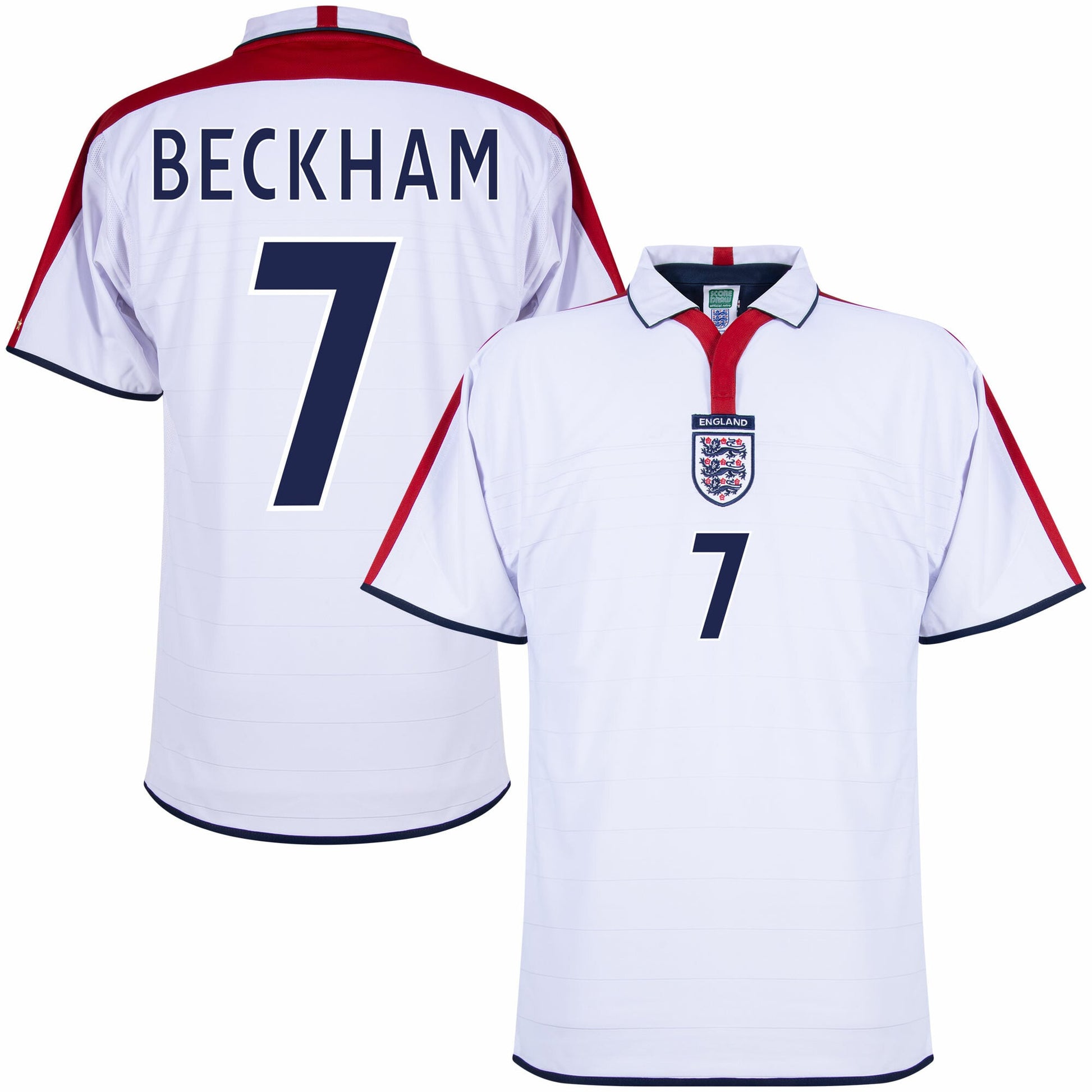 England Retro Home Beckham 7 Shirt 2004-2005 Go Jersey