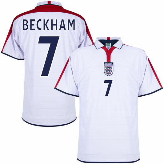 England Retro Home Beckham 7 Shirt 2004-2005 Go Jersey