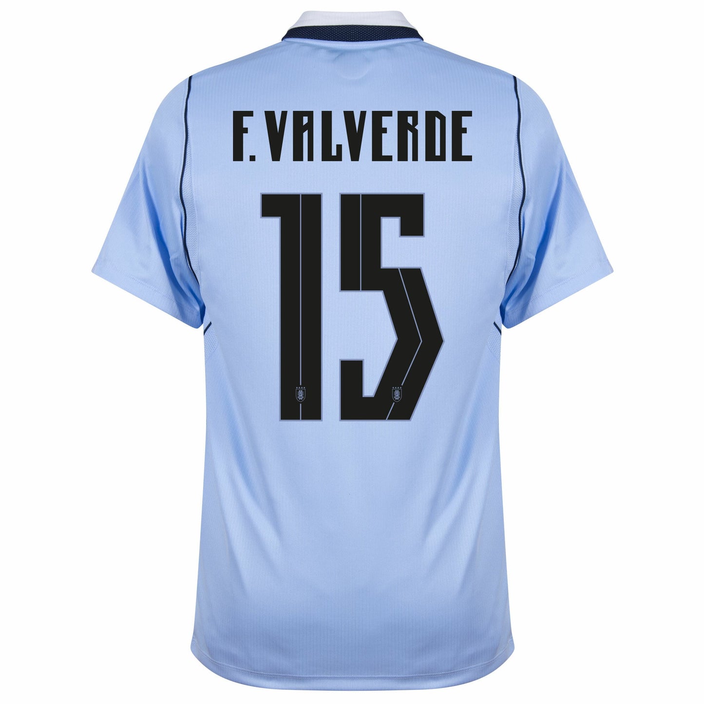 Uruguay Home F. Valverde 15 Fan Jersey Shirt 2026-2027 (Fan Style Printing)