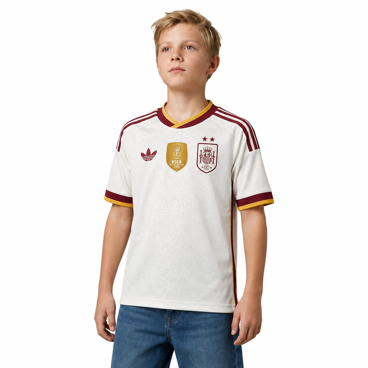 Kids Spain Away kit 2S 2026 Jersey Champion Go Jersey
