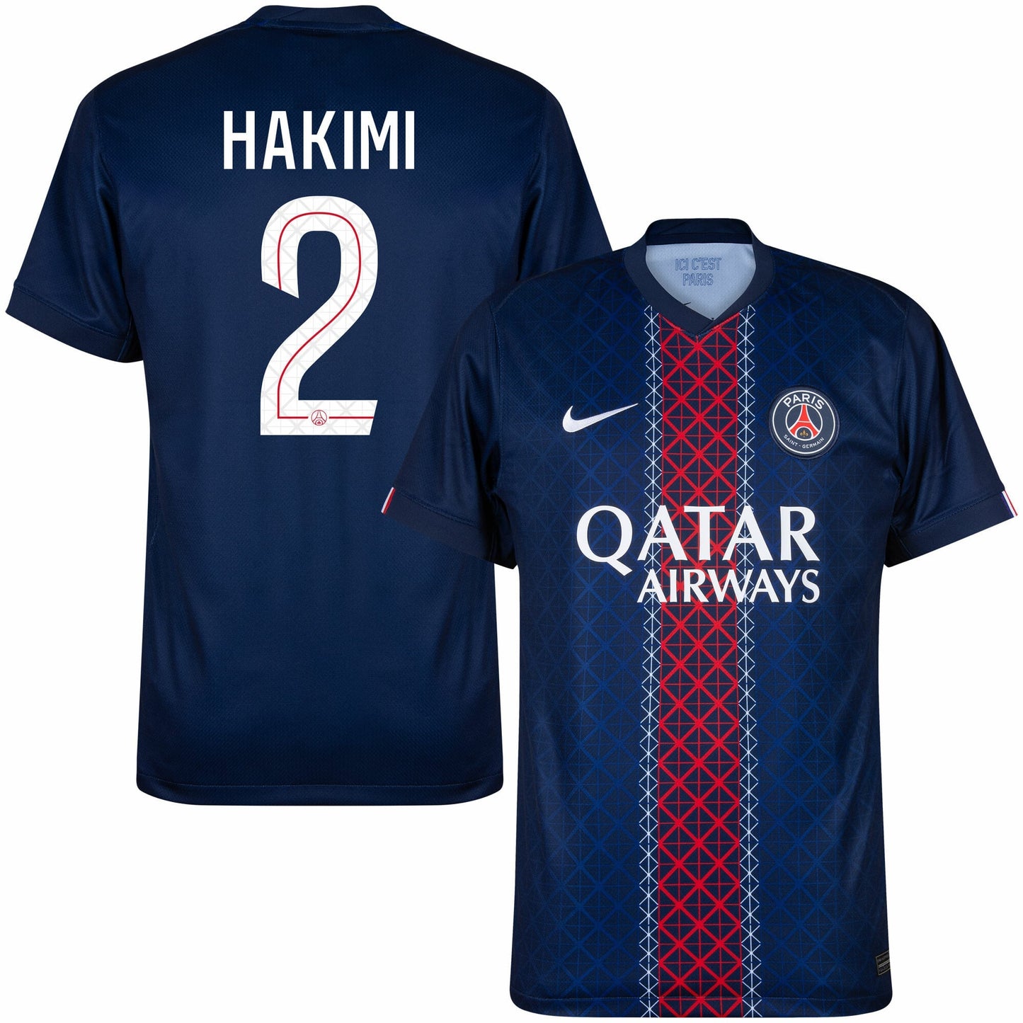 PSG Home Hakimi 2 Fan Jersey Shirt 2025-2026 (Champions League) Go Jersey
