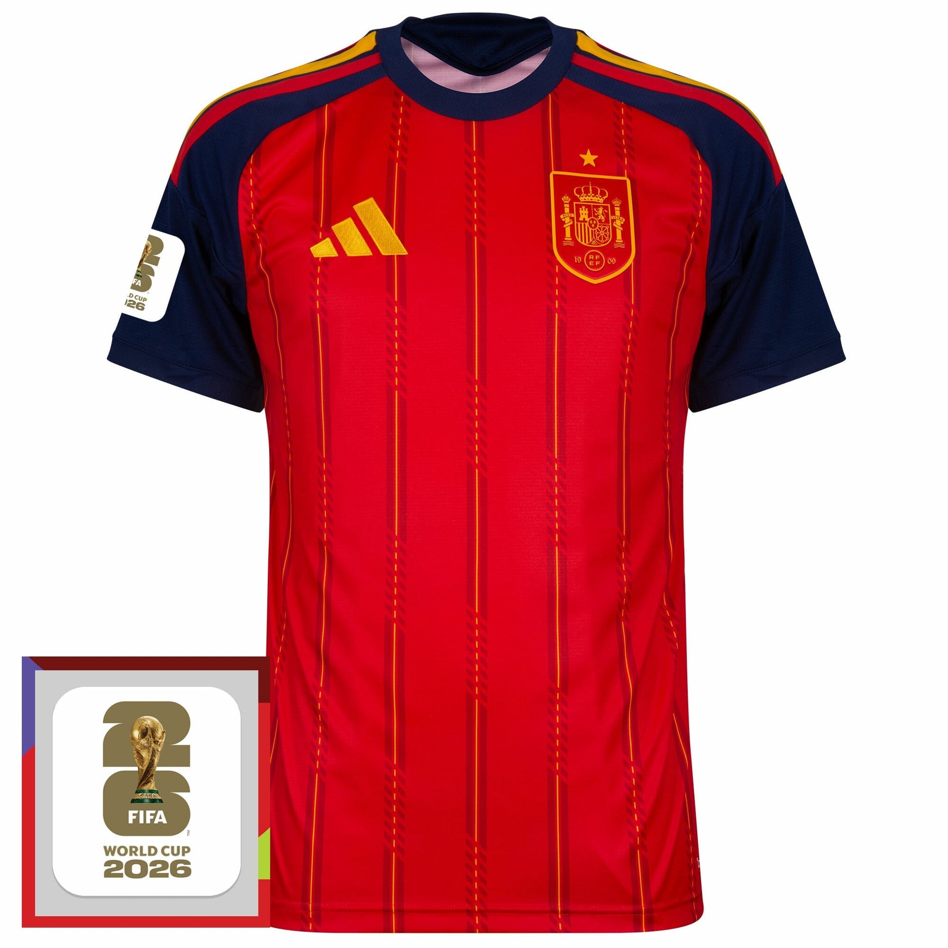 Spain Home Fan Jersey 2026-2027 World Cup 2026 Patch Go Jersey