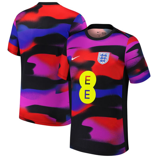 England Women's National Team 2025 Academy Pro Pre-Match Performance Top - Black