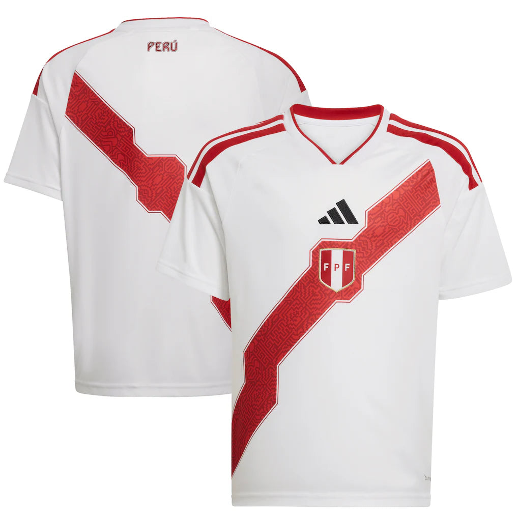 Peru National Team adidas Youth 2026 Home Jersey - White