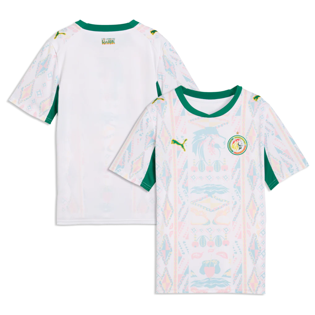 Senegal National Team Puma Youth 2026 Home Jersey - White